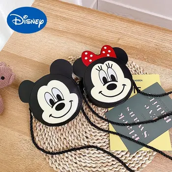 Disney Noi Genți de mână Noi pentru Copii Monedă Pungă de Primăvară și de Vară de Desene animate Mickey Silicon Sac de Valul de Fete de Messenger Bag
