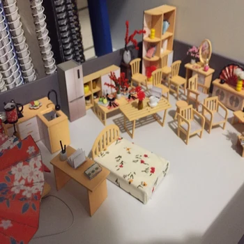 DIY din Lemn in Miniatura Păpuși 1:24 Manual de Casa Papusa Model de Clădire Truse de Jucarii Pentru Copii Adult Picătură Iubitor de Cadou Cu Lampa