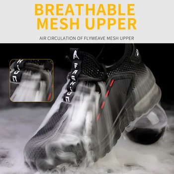Dropshipping Securitatea muncii Pantofi Bărbați Femei Anti zdrobitor bombeu metalic Pantofi Puncție dovada Munca Respirabil Cizme de Siguranță cu Aer Unic
