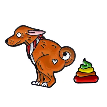 Drăguț Câine Greu De Email Ace Colecta Animale Amuzant Metal Desene Animate Brosa Rucsac Pălărie Sac Guler Rever Insigne Moda Bijuterii Cadouri