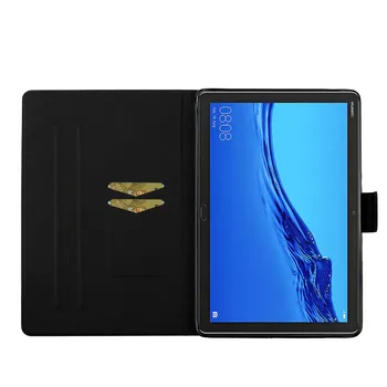 Drăguț Flori Pictate pentru Huawei MediaPad M5 Lite 10 Caz Capacul din Silicon Inner Shell pentru Funda Tableta Huawei Media Pad M5 Lite 10