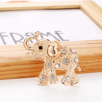 Drăguț Stras Incrustate Elefant Email Animale Broșă Pin Sac Insigna Cadou Brosa Pentru femei Pini Eșarfă Haine Bijuterii Brooche