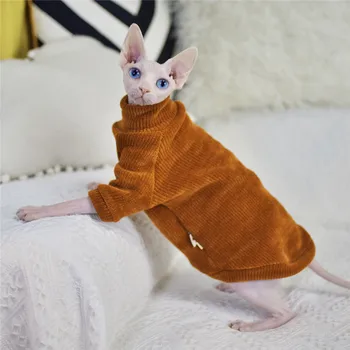 Elegant Cald Pisica Sphynx Pulover Moda Kitty Pisica fara par Îmbrăcăminte Confort Rochie de Iarna pentru Pisica Sphynx