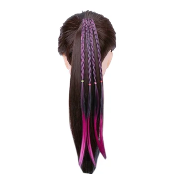 Fals Panglica Banda de Păr Gradient Natural Sintetic Împletirea Părului Părul Clip 45cm Mult pentru Fete Ornamente de Păr Accesorii de Par