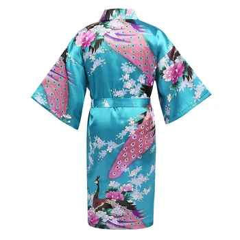 FEESHOW Fete Băiat Păun Floare din Satin Kimono-Halat, camasa de noapte, Halat de baie Rochie Sleepwear Pijamas pentru Petrecerea de Nunta, Ziua de nastere Haine
