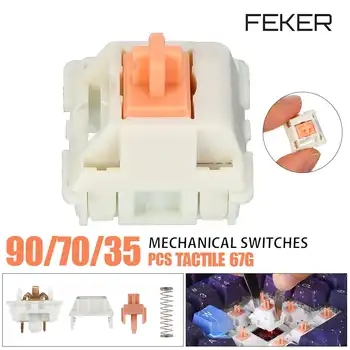 Feker 35/70/90pcs Comutator Mecanic Tastatura Ca Sfânt Panda Tactile 67g 3 Pin Tastatură Mecanică Înlocuire DIY Accesorii