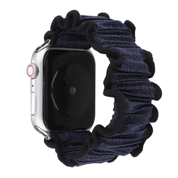 Femei Inel de Păr Curea pentru Apple Watch Band Serie SE 6 5 4 3 Cârpă Dantelă Brățară Elastice pentru iWatch 40mm 44mm 38mm 42mm Curea