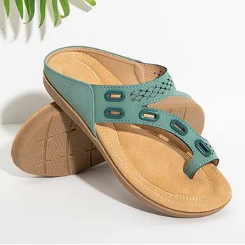 Femei Sandale Premium Ortopedice pentru Femei Pantofi Plat Papuci de casă Epocă Anti-Alunecare Sandale Femei Flip Flops Pantofi Doamnelor Plus Dimensiune 43