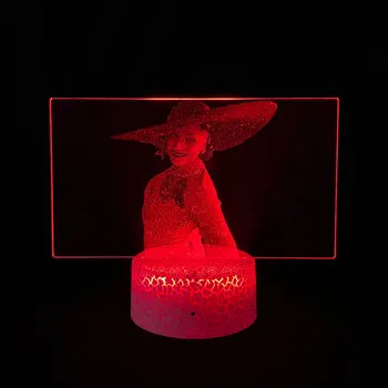 Femeie Sexy lady Alcina Dimitrescu Joc sexy lampa Imagine 3D Lumina de Noapte Telefon Inteligent de Control de Bază Japoneză Acrilice Lumina Seara