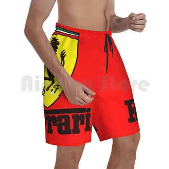 Ferrari Beach Shorts Pentru Bărbați Pantaloni De Plajă Înot Trunchiuri Logo-Ul Masina De Curse De Lux