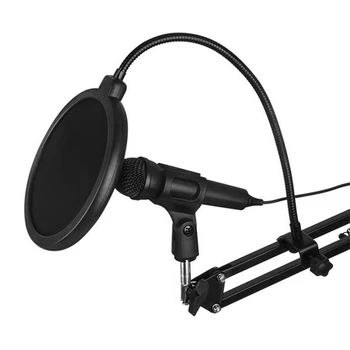 Flexibil Ecran Vânt Masca Mic Scut Microfon Profesional Pop Filtru De Studio Live Bistrat Spray De Parbriz Garda