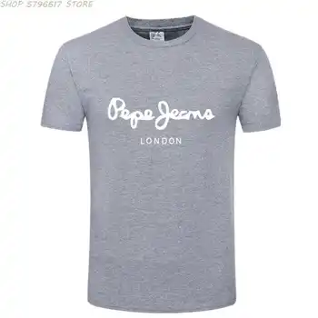 Flori 2021 mai Noi Pepe Jeans London Tricou de Vara Barbati /Femei cu Maneci Scurte Populare Teuri Topuri Tricou Unisex
