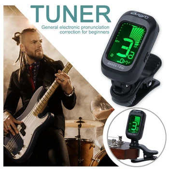 Folk Acustic Guitar Tuner Tuner de Chitara, Vioara, Ukulele, Bas Clip-on tv LCD Tuner pentru Incepatori Instrument Muzical Părți