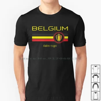 Fotbal-Belgia ( În Deplasare Negru ) Tricou Bumbac Belgia Fotbal Euro Rouges Retro Unic Minunat Rece Pavilion Vintage