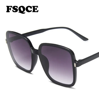 FSQCE Supradimensionat ochelari de Soare Patrati Femei Vintage Brand Mare Cadru Doamnelor Ochelari de Soare Moda Gradient de sex Feminin de Ochelari de Oculos UV400