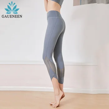 GAUENEEN Femei Plasă de Pantaloni de Yoga Codrin Înaltă Talie Jambiere Sport Sală de Funcționare Antrenament Jambiere Lungime de Vițel Sport Colanti