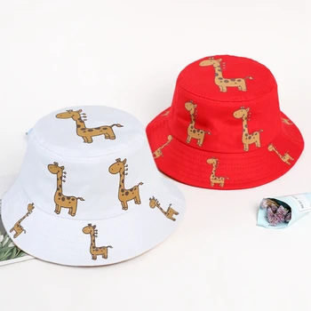Girafa Drăguț Pentru Copii Pălărie Găleată Băieți Fete Primavara-Vara Panama Capac De Desene Animate Pentru Copii Pălărie Fată Băiat Pălării
