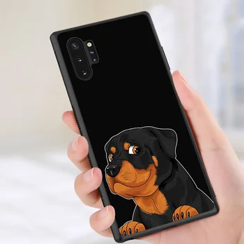 GX201 Câine Rottweiler Silicon Moale Caz pentru Samsung S6 S7 Edge S8 S9 S10 S10E S20 Fe S21 S21s S30 Ultra Lite Plus