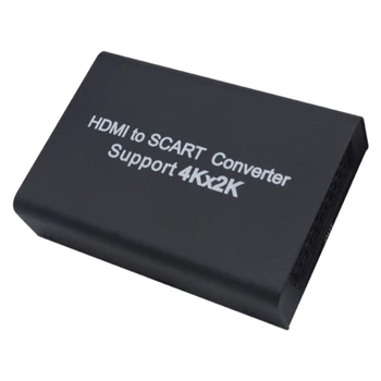 HDMI la Adaptorul SCART 4Kx2K HD HDMI la SCART Converter Potrivit pentru Computer, Consolă de jocuri, TV, DVD