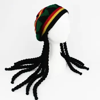 Hip Hop Capac Tricotate Peruca Panglica Pălărie De Sex Masculin Jamaican Bob Marley Rasta Căciulă De Iarnă Gorra Hombre Dreadlocks Reggae Czapka Zimowa