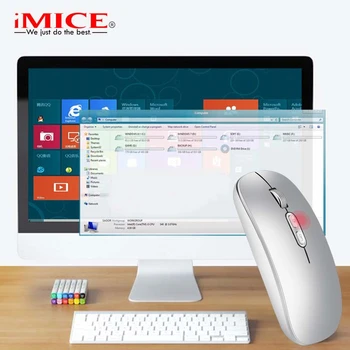 IMice Mouse-ul fără Fir, 1600DPI 2.4 G Reîncărcabilă Soareci pentru Acasă Și la Birou Laptop PC Mini Silent Mouse-ul