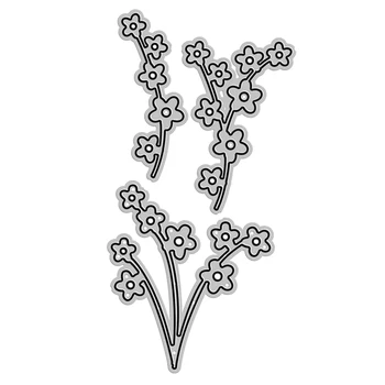 Iubesc Iarna Plum Blossom Buchet 2020 Nouă Tăiere a Metalelor, Matrițe, pentru DIY Scrapbooking și Luare de Card Decor în Relief Ambarcațiuni Fără Timbru