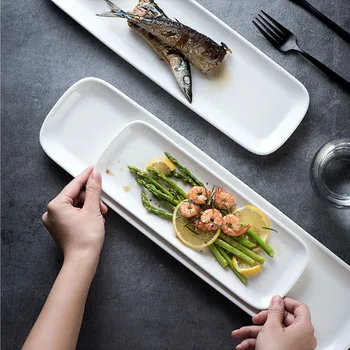Japoneze tacamuri alb pur ceramice simplu sushi placa creative ins vânt farfurie de desert timp gustare placa