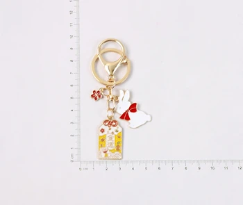 Japonia Tradițională Amuletă Talisman Churinga Periapt Maneki Neko Cat Noroc Noroc Sakura Breloc Femei Mașină Sac Pendent D699