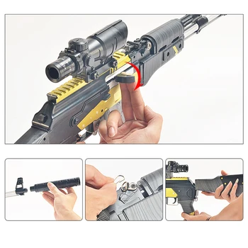 Jucărie Arma AK-47 Pușcă de Paintball Arma Airsoft Pistol cu Aer Singur Gel Trage Bile de Armă Apă Glonț în aer liber, CS Sport Jucării pentru Băieți