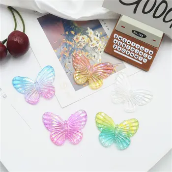 Julie Wang 10BUC Acrilice Fluture Farmecul Mixt Color Translucid Colorat Insecte Pandantiv Bijuterii Accesorii Decor