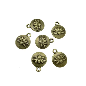 JunKang 20buc farmec simboluri religioase model de lotus pandantiv colier brățară DIY bijuterii lucrate manual cu ridicata conexiuni
