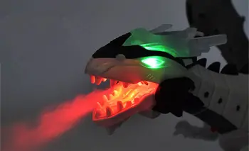Jurassic Electric Dinozauri Jucarii Model de Mers pe jos de Simulare de Pulverizare cu flacără Dinozaur Robot Cu Sunet de Lumină Swing modelul Dinozaur jucărie