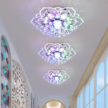 Lampă de cristal lumini plafon Flori Candelabru pentru camera de zi de Decorare interioară coridor de iluminat lămpi Colorate corpuri de iluminat