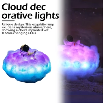 LED-uri Lumina Curcubeu Astronaut Lampa Nor Colorat Culcat Astronaut de Control de la Distanță Modelul de Lumină pentru Decor Acasă