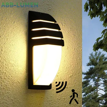 LED-uri în aer liber lumina de perete rezistent la apa Radar de Mișcare Senzor de lumină led-uri în aer liber lampa de perete lumina pridvor de iluminat exterior iluminat exterior