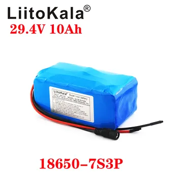 LiitoKala 24v 10ah 18650 3400mah 7S3P bateria 15A BMS 250w 29.4 V 10000mAh baterie pentru scaun cu rotile cu motor electric putere