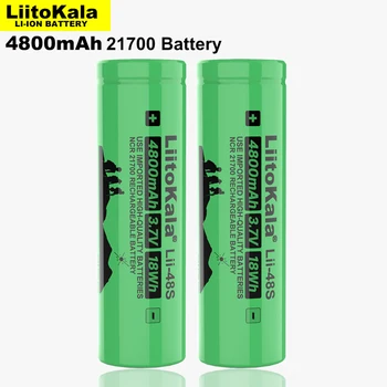 LiitoKala Lii-48S 3.7 V 21700 4800mAh li-ion acumulator de 9.6 O putere 2C Rata de Descărcare de gestiune ternare baterii cu litiu DIY biciclete Electrice