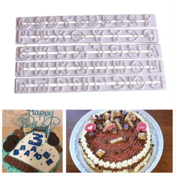 Litere rusești Bucătărie 6PCS/SET Mare de Fondant de Plastic Scrisoare Alfabet Numărul Mucegai Tort de Decorare Instrumente de Copt Cookie-Cutter