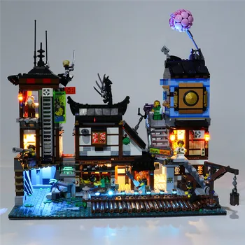 Lumina Led-uri Compatibil Pentru Lego 70657 06083 Ninjagoing Oraș Docuri Set de Blocuri Caramizi de iluminat Jucării (numai lumină LED-uri)