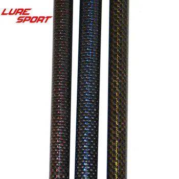 LureSport Fire colorate Țesute de Carbon Tub 50cm rod gol Rod Buidling componentă Tijă de Pescuit Gol Reparație DIY Accesorii