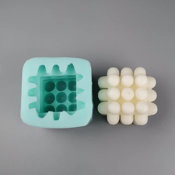 LZ010 PRZY Cub Rubik & Atom Balonul de Sapun Matrite lumanari Silicon 3D Lumânare Mucegai Lut Rasina Matrite
