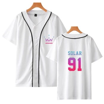 MAMAMOO print Baseball Rece Casual de Bază moda Streetwear hip hop Populare Butoane Hipster Vara Femei/Bărbați de Baseball T-shirt