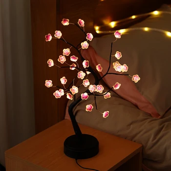 Masă Bonsai Lampa Copac Lampa DIY Lumină Artificială Copac de Lumină Touch Comutator de Baterie USB Operat LED Lumina de Noapte Decor Dormitor