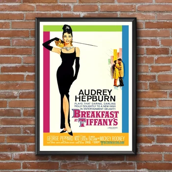 Mic dejun La Tiffany ' s Vintage Clasic de Film Poster de Imprimare Panza de Acasă Decorare Pictura pe Perete (Fara Rama)