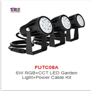 Milight FUTC08A 6W RGB+CCT LED Lumina de Gradina+FUT088 2.4 G Wireless de la Distanță Cablu de Alimentare, Kit de led-uri în aer liber lampa de Iluminat Gradina