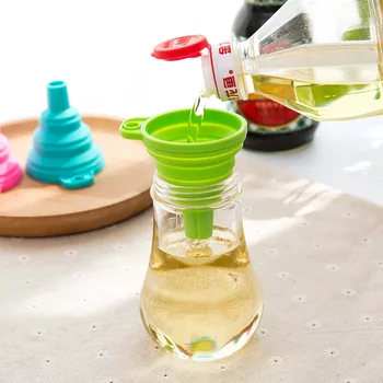 Moale Pliabil Bucătărie Instrument DIY Food-Clasa de Pliere Silicon Pâlnie de uz Casnic Distribuire Lichid sticla de ulei Mini Pâlnie Tricolor