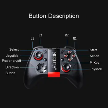 MOCUTE 054 Bluetooth Gamepad Android Joystick Controller Selfie Obturatorului Pentru Mobil Jocuri, Gamepad, Joystick-ul Titularului