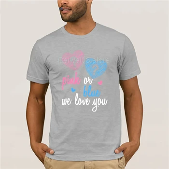 Moda de vara pe Strada T-Shirt Trend Gen Dezvăluie Roz Sau Albastru Băiat Sau Fată Te Iubim la Modă Creative Graphic T-shirt de Sus