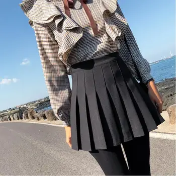 Moda pentru femei Talie Inalta Fusta Plisata Fusta Vânt Ulzzang Cosplay Kawaii harajuku Feminin Mini-Fuste Scurte, haine pentru femei