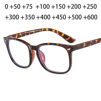 Moda Retro Design Pătrat Rame De Ochelari De Citit Bărbați Femei Optic Ochelari Unisex Ochelari +50 +75 +100 +150 +200 +250 La +600